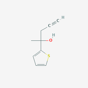 molecular formula C9H10OS B3340816 2-(Thiophen-2-yl)pent-4-yn-2-ol CAS No. 90674-24-1