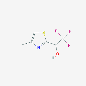 molecular formula C6H6F3NOS B3340833 2,2,2-Trifluoro-1-(4-methyl-1,3-thiazol-2-yl)ethan-1-ol CAS No. 923215-80-9