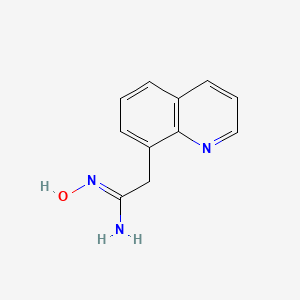 molecular formula C11H11N3O B3340838 N'-hydroxy-2-quinolin-8-ylethanimidamide CAS No. 926199-34-0