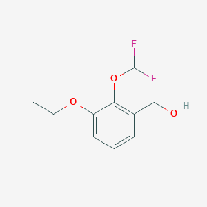 molecular formula C10H12F2O3 B3340852 [2-(Difluoromethoxy)-3-ethoxyphenyl]methanol CAS No. 926210-16-4