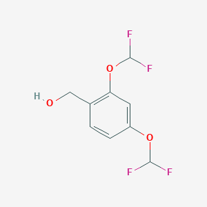 molecular formula C9H8F4O3 B3340870 [2,4-Bis(difluoromethoxy)phenyl]methanol CAS No. 926226-06-4