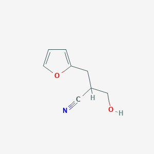 molecular formula C8H9NO2 B3340897 2-(Furan-2-ylmethyl)-3-hydroxypropanenitrile CAS No. 929973-81-9