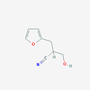 molecular formula C8H9NO2 B3340897 2-(呋喃-2-基甲基)-3-羟基丙腈 CAS No. 929973-81-9