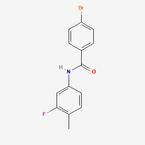 molecular formula C14H11BrFNO B3340985 4-bromo-N-(3-fluoro-4-methylphenyl)benzamide CAS No. 1003237-68-0