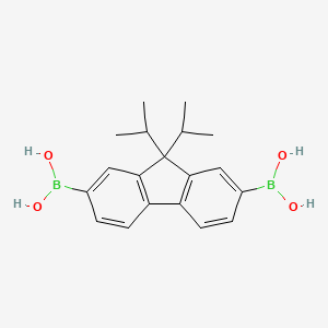 molecular formula C19H24B2O4 B3340991 9,9-Diisopropylfluorene-2,7-diboronic acid CAS No. 1003866-27-0