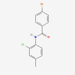 molecular formula C14H11BrClNO B3340993 4-bromo-N-(2-chloro-4-methylphenyl)benzamide CAS No. 1004185-21-0
