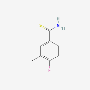 molecular formula C8H8FNS B3341021 4-Fluoro-3-methylbenzenecarbothioamide CAS No. 1016775-44-2