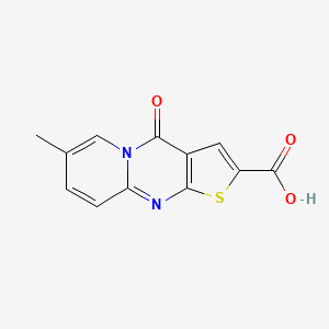 molecular formula C12H8N2O3S B3341028 7-methyl-4-oxo-4H-pyrido[1,2-a]thieno[2,3-d]pyrimidine-2-carboxylic acid CAS No. 1018571-51-1