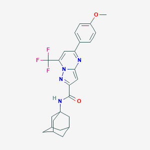 molecular formula C25H25F3N4O2 B334111 N-(1-adamantyl)-5-(4-methoxyphenyl)-7-(trifluoromethyl)pyrazolo[1,5-a]pyrimidine-2-carboxamide 