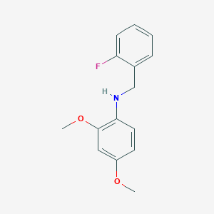 molecular formula C15H16FNO2 B3341135 N-(2-Fluorobenzyl)-2,4-dimethoxyaniline CAS No. 1019475-09-2