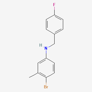 molecular formula C14H13BrFN B3341157 4-Bromo-N-(4-fluorobenzyl)-3-methylaniline CAS No. 1019487-46-7