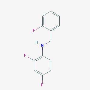 molecular formula C13H10F3N B3341189 2,4-Difluoro-N-(2-fluorobenzyl)aniline CAS No. 1019514-24-9