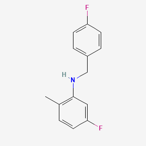 molecular formula C14H13F2N B3341194 5-Fluoro-N-(4-fluorobenzyl)-2-methylaniline CAS No. 1019514-90-9