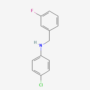 molecular formula C13H11ClFN B3341205 4-Chloro-N-(3-fluorobenzyl)aniline CAS No. 1019518-52-5
