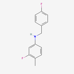 molecular formula C14H13F2N B3341210 3-Fluoro-N-(4-fluorobenzyl)-4-methylaniline CAS No. 1019520-74-1