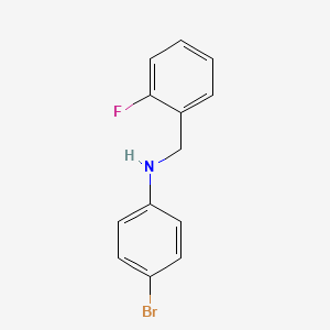 molecular formula C13H11BrFN B3341241 4-Bromo-N-(2-fluorobenzyl)aniline CAS No. 1019545-94-8