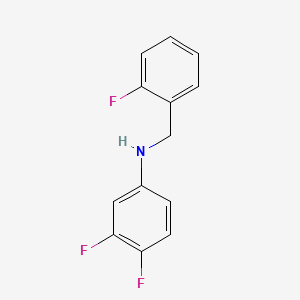 molecular formula C13H10F3N B3341245 3,4-Difluoro-N-(2-fluorobenzyl)aniline CAS No. 1019547-45-5