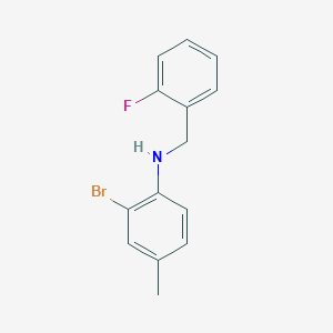 molecular formula C14H13BrFN B3341269 2-Bromo-N-(2-fluorobenzyl)-4-methylaniline CAS No. 1019565-10-6