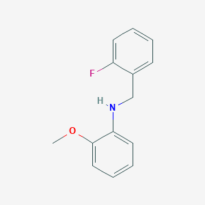 molecular formula C14H14FNO B3341282 N-(2-Fluorobenzyl)-2-methoxyaniline CAS No. 1019566-30-3