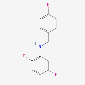 molecular formula C13H10F3N B3341299 2,5-Difluoro-N-(4-fluorobenzyl)aniline CAS No. 1019585-04-6
