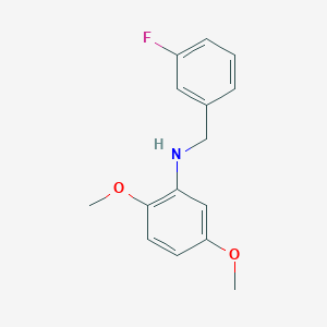 molecular formula C15H16FNO2 B3341320 N-(3-Fluorobenzyl)-2,5-dimethoxyaniline CAS No. 1019592-64-3