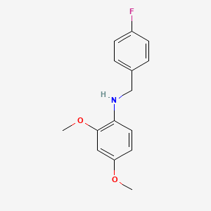 molecular formula C15H16FNO2 B3341322 N-(4-Fluorobenzyl)-2,4-dimethoxyaniline CAS No. 1019594-96-7