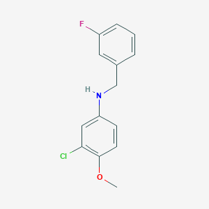 molecular formula C14H13ClFNO B3341328 3-Chloro-N-(3-fluorobenzyl)-4-methoxyaniline CAS No. 1019595-79-9