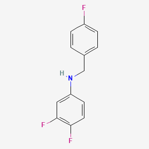 molecular formula C13H10F3N B3341390 3,4-Difluoro-N-(4-fluorobenzyl)aniline CAS No. 1019621-42-1