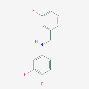 molecular formula C13H10F3N B3341398 3,4-Difluoro-N-(3-fluorobenzyl)aniline CAS No. 1019621-50-1