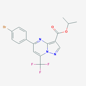 molecular formula C17H13BrF3N3O2 B334144 Propan-2-yl 5-(4-bromophenyl)-7-(trifluoromethyl)pyrazolo[1,5-a]pyrimidine-3-carboxylate 