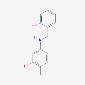 molecular formula C14H13F2N B3341487 3-Fluoro-N-(2-fluorobenzyl)-4-methylaniline CAS No. 1021077-25-7