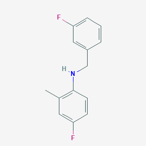 molecular formula C14H13F2N B3341499 4-Fluoro-N-(3-fluorobenzyl)-2-methylaniline CAS No. 1021079-97-9