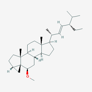 molecular formula C₃₀H₅₀O B033415 (1S,2R,5S,7R,8R,10S,11S,14R,15R)-14-[(E,2R,5S)-5-Ethyl-6-methylhept-3-en-2-yl]-8-methoxy-2,15-dimethylpentacyclo[8.7.0.02,7.05,7.011,15]heptadecane CAS No. 53603-94-4