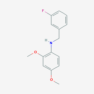 molecular formula C15H16FNO2 B3341508 N-(3-Fluorobenzyl)-2,4-dimethoxyaniline CAS No. 1021092-55-6