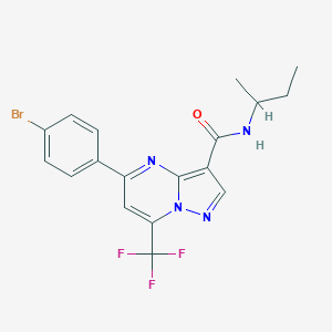 molecular formula C18H16BrF3N4O B334152 5-(4-bromophenyl)-N-(butan-2-yl)-7-(trifluoromethyl)pyrazolo[1,5-a]pyrimidine-3-carboxamide 