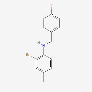 molecular formula C14H13BrFN B3341525 2-Bromo-N-(4-fluorobenzyl)-4-methylaniline CAS No. 1021122-11-1
