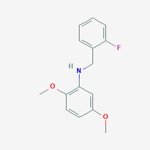 molecular formula C15H16FNO2 B3341529 N-(2-Fluorobenzyl)-2,5-dimethoxyaniline CAS No. 1021124-41-3