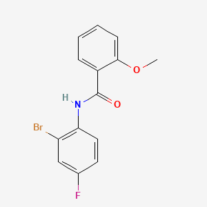 molecular formula C14H11BrFNO2 B3341537 N-(2-bromo-4-fluorophenyl)-2-methoxybenzamide CAS No. 1021439-52-0