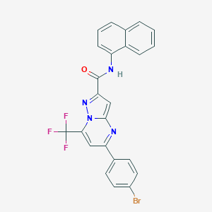 molecular formula C24H14BrF3N4O B334158 5-(4-bromophenyl)-N-(1-naphthyl)-7-(trifluoromethyl)pyrazolo[1,5-a]pyrimidine-2-carboxamide 