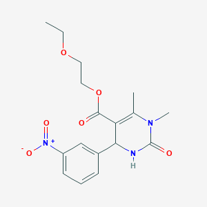 2-Ethoxyethyl 1,6-dimethyl-4-(3-nitrophenyl)-2-oxo-1,2,3,4-tetrahydropyrimidine-5-carboxylate
