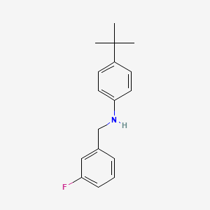 molecular formula C17H20FN B3341600 4-tert-Butyl-N-(3-fluorobenzyl)aniline CAS No. 1036463-19-0