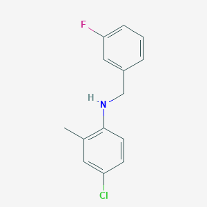molecular formula C14H13ClFN B3341609 4-Chloro-N-(3-fluorobenzyl)-2-methylaniline CAS No. 1036509-32-6