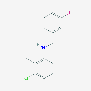 molecular formula C14H13ClFN B3341611 3-Chloro-N-(3-fluorobenzyl)-2-methylaniline CAS No. 1036531-56-2