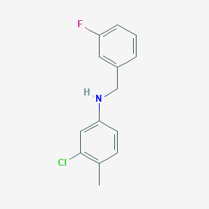 molecular formula C14H13ClFN B3341621 3-Chloro-N-(3-fluorobenzyl)-4-methylaniline CAS No. 1036588-48-3