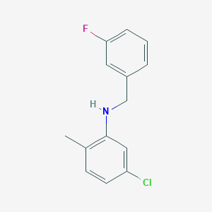 molecular formula C14H13ClFN B3341627 5-Chloro-N-(3-fluorobenzyl)-2-methylaniline CAS No. 1036621-04-1