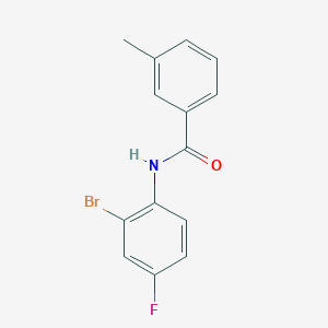 molecular formula C14H11BrFNO B3341650 N-(2-bromo-4-fluorophenyl)-3-methylbenzamide CAS No. 1038736-07-0