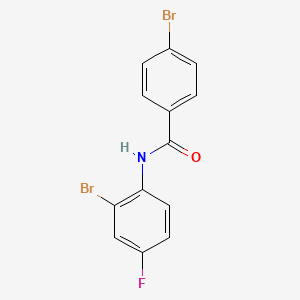 molecular formula C13H8Br2FNO B3341657 4-bromo-N-(2-bromo-4-fluorophenyl)benzamide CAS No. 1038736-65-0