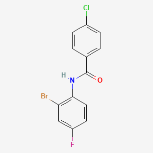 molecular formula C13H8BrClFNO B3341658 N-(2-bromo-4-fluorophenyl)-4-chlorobenzamide CAS No. 1039316-21-6