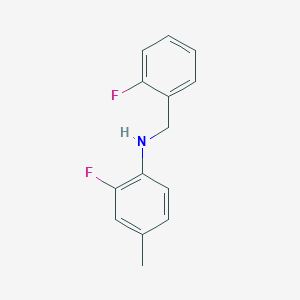 molecular formula C14H13F2N B3341666 2-Fluoro-N-(2-fluorobenzyl)-4-methylaniline CAS No. 1039823-53-4