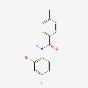 molecular formula C14H11BrFNO B3341685 N-(2-bromo-4-fluorophenyl)-4-methylbenzamide CAS No. 1039869-66-3